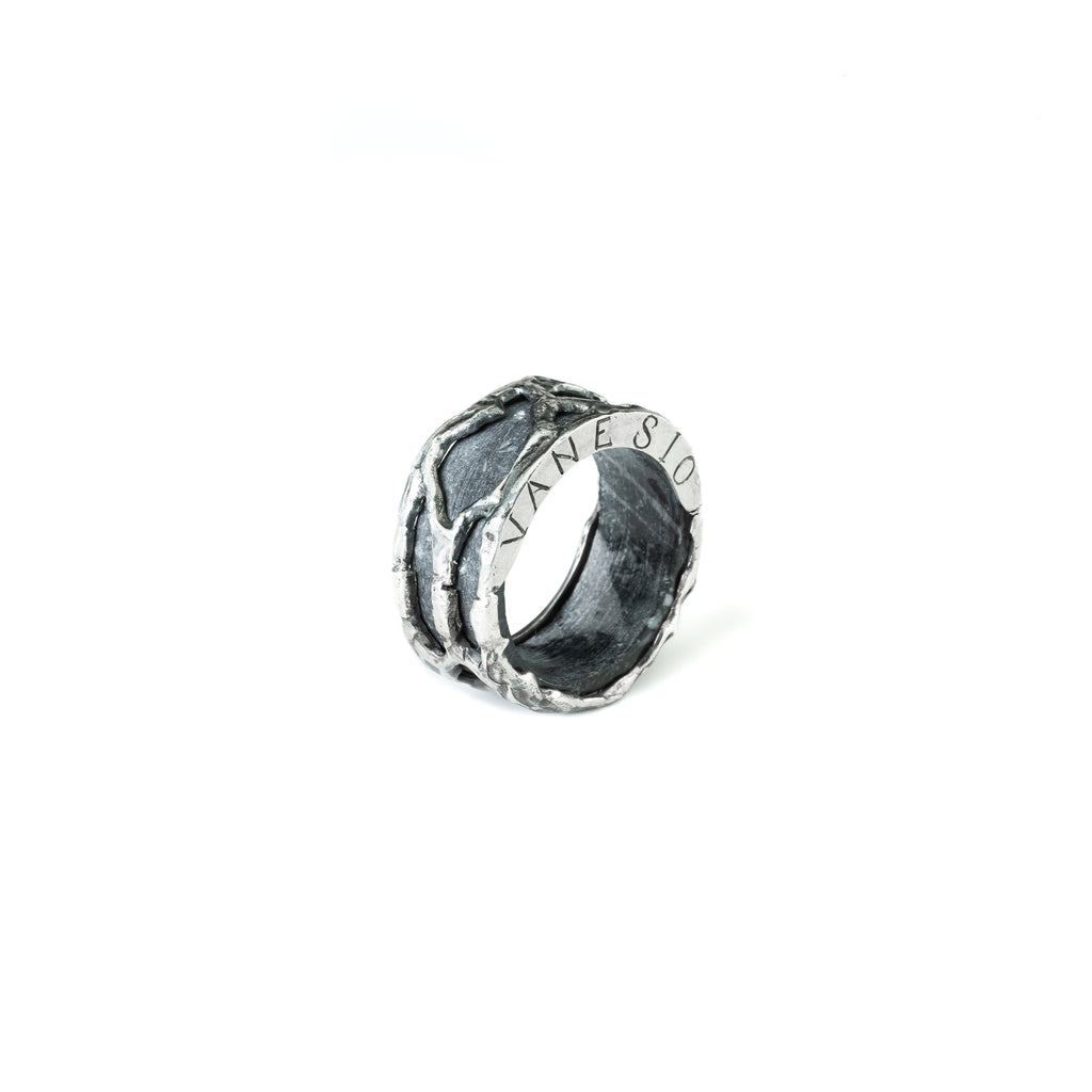 Anello marmo retato Argento