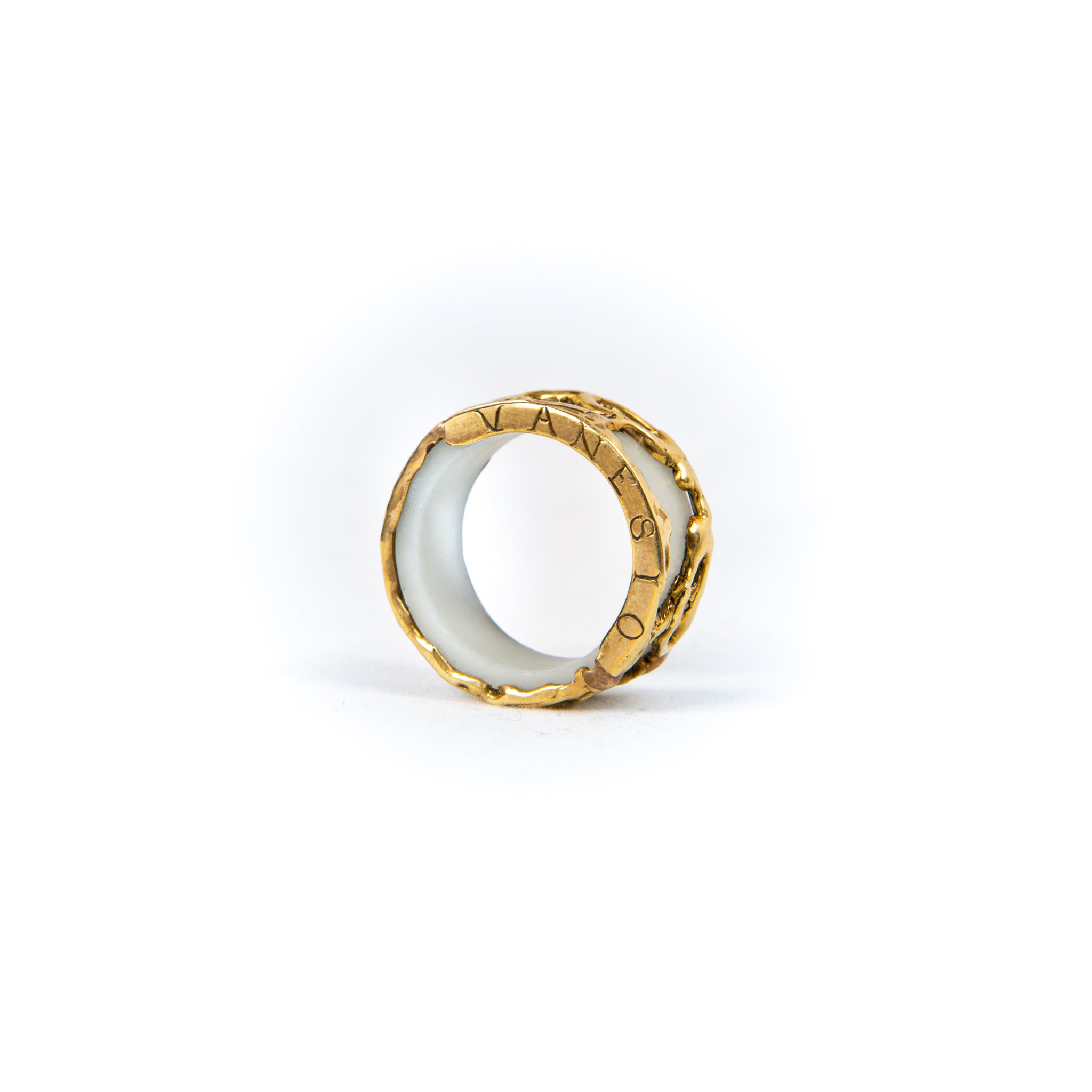 Anello marmo retato Oro 18Kt