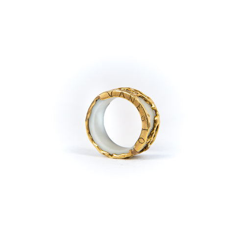 Anello marmo retato Oro 18Kt