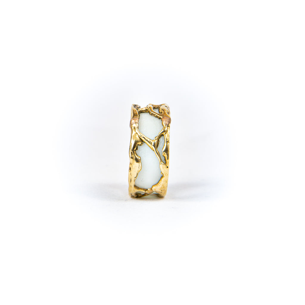 Anello marmo retato Oro 18Kt