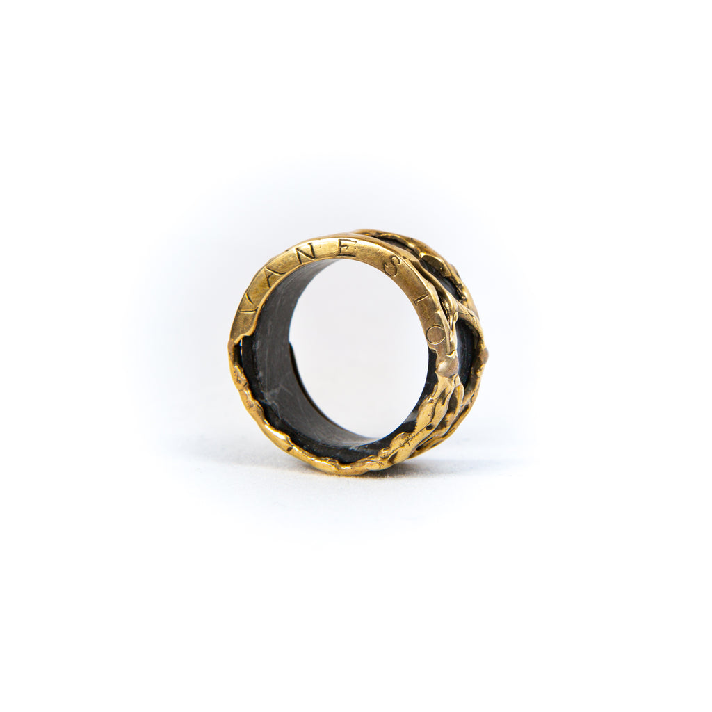 Anello marmo retato Oro 18Kt